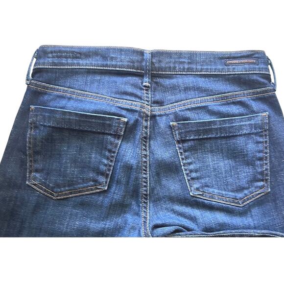 Citizens of Humanity Dani Cropped Straight Leg Women’s 27 Dark Wash Wide Cuff - Picture 5 of 8